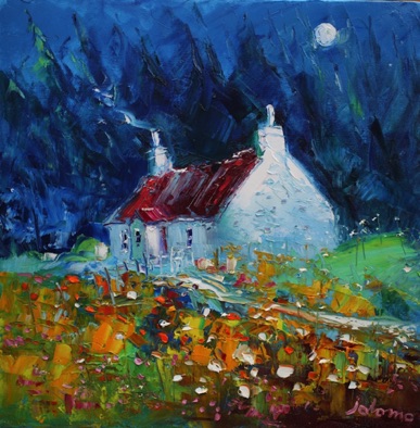 House in the Knapdale woods Argyll 16x16